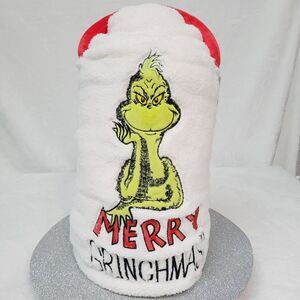 Snowpinions Grinch Merry Grinchmas Throw Blanket Dr Seuss Portable 60 x 45 New